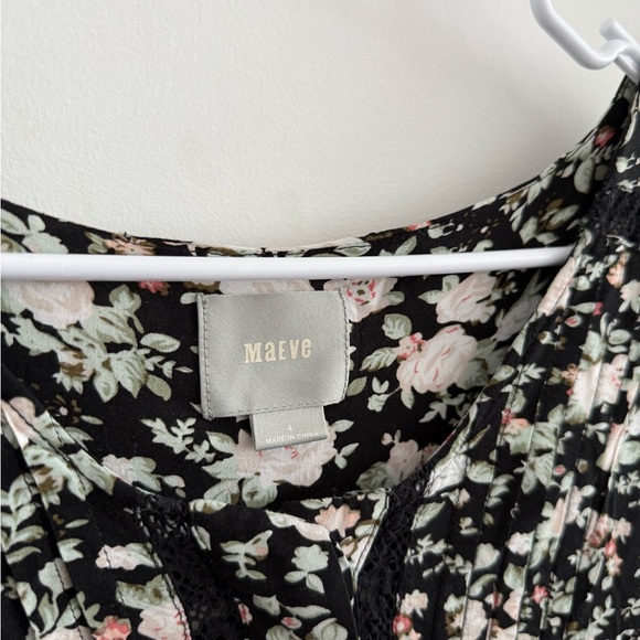 Maeve by Anthropologie black floral print blouse - Picture 3 of 6